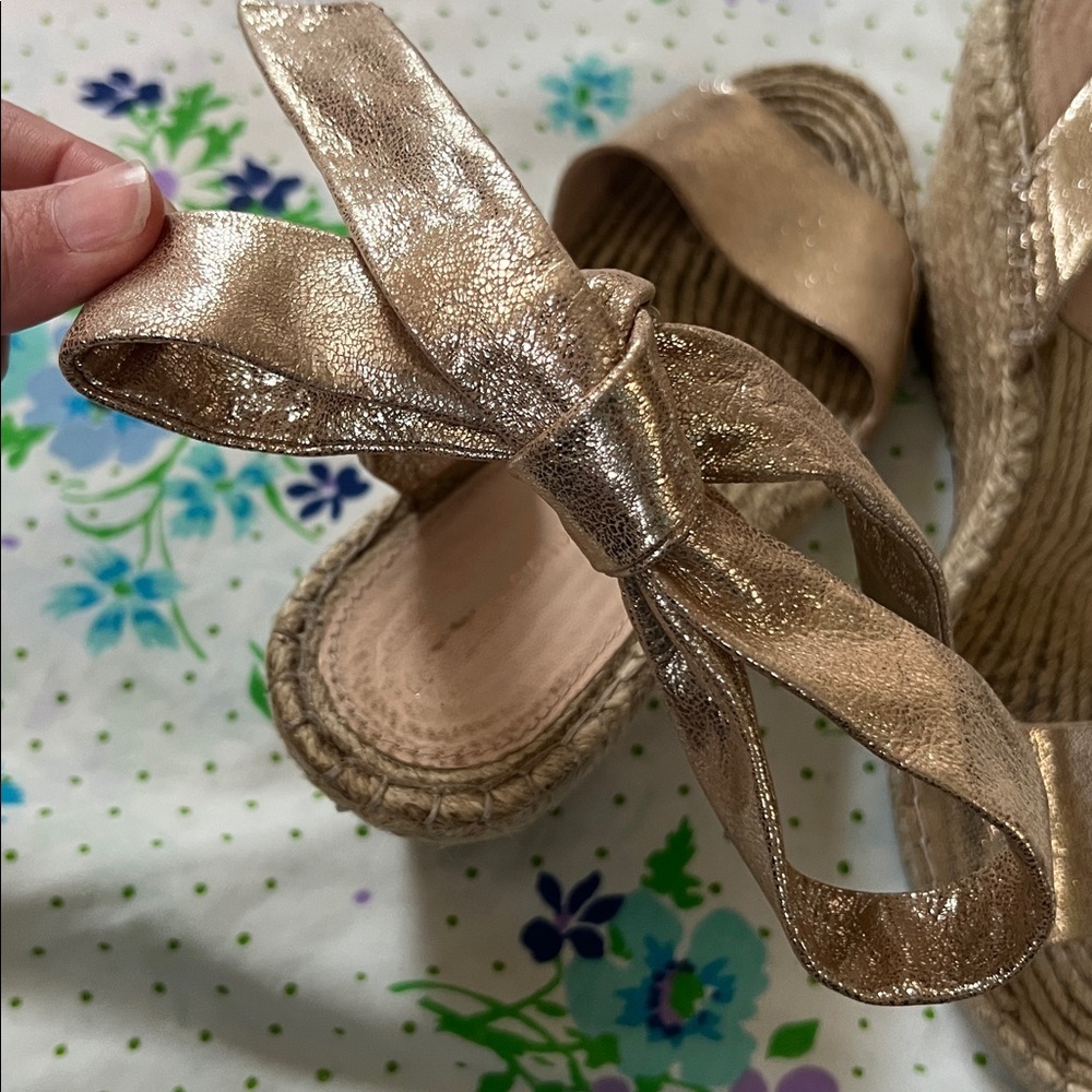 Loeffler Randall Metallic Ankle Lace Espadrilles- 9? - Picture 4 of 15